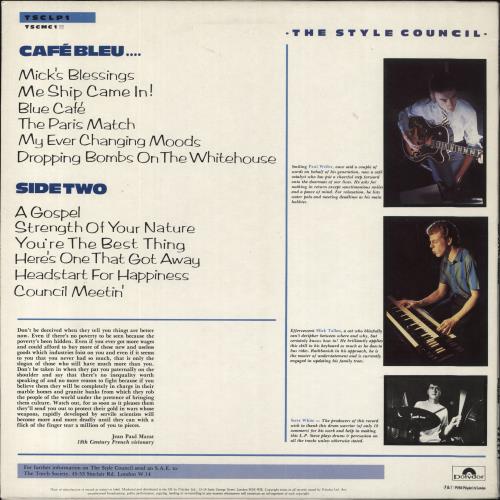 【UK盤】THE STYLE COUNCIL CAFE BLEU レコード THE STYLE COUNCIL - Cafe Bleu (USED LP) - NAT RECORDS